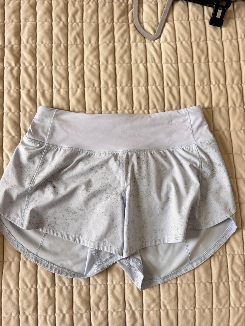 lululemon athletica Light Gray Athletic Shorts with Wide Waistband